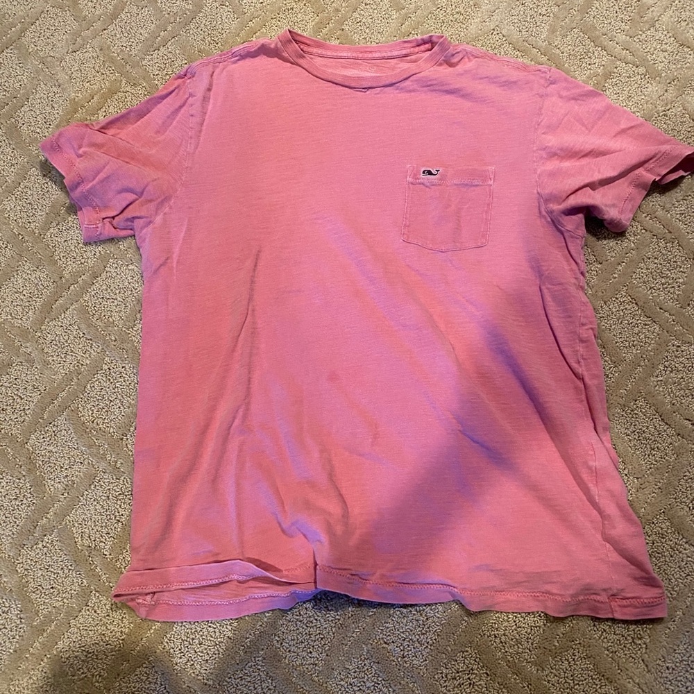 VV red 100% cotton short sleeve tee shirt